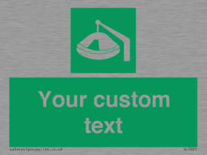 Custom sign Safe condition Davit-launched liferaft