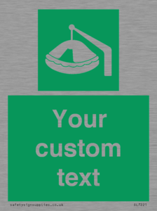 Custom sign Safe condition Davit-launched liferaft