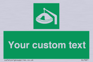 Custom sign Safe condition Davit-launched liferaft