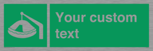 Custom sign Safe condition Davit-launched liferaft