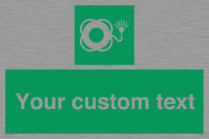 Custom sign safe condition Lifebuoy with light