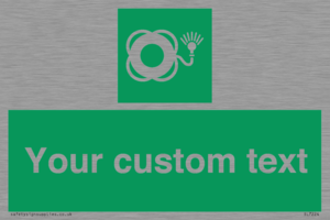 Custom sign safe condition Lifebuoy with light
