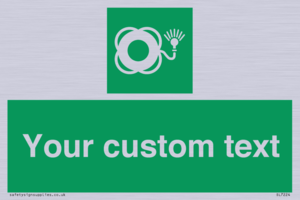 Custom sign safe condition Lifebuoy with light