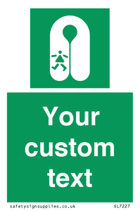 Custom sign safe condition Child's lifejacket