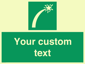 Custom sign safe condition Survival craft distress signal