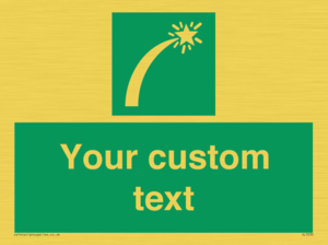 Custom sign safe condition Survival craft distress signal