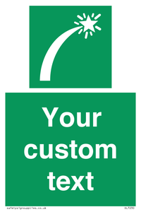 Custom sign safe condition Survival craft distress signal