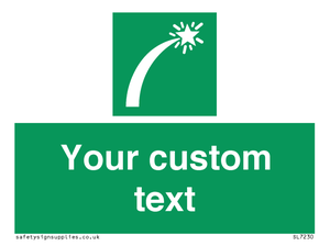 Custom sign safe condition Survival craft distress signal