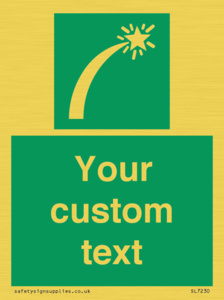 Custom sign safe condition Survival craft distress signal