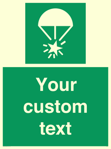 Custom sign safe condition Rocket parachute flare
