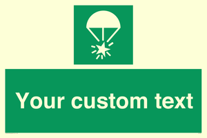 Custom sign safe condition Rocket parachute flare