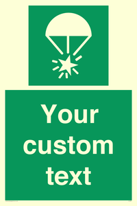 Custom sign safe condition Rocket parachute flare