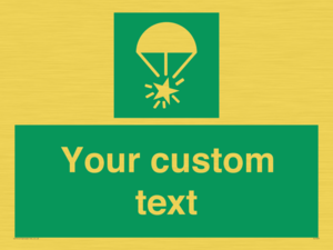 Custom sign safe condition Rocket parachute flare