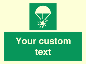 Custom sign safe condition Rocket parachute flare