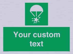 Custom sign safe condition Rocket parachute flare