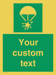 Custom sign safe condition Rocket parachute flare