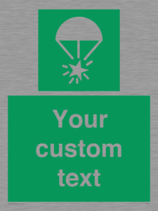 Custom sign safe condition Rocket parachute flare