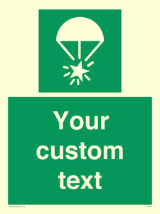 Custom sign safe condition Rocket parachute flare