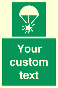 Custom sign safe condition Rocket parachute flare