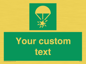 Custom sign safe condition Rocket parachute flare