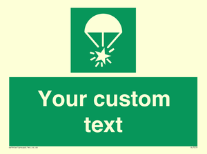 Custom sign safe condition Rocket parachute flare