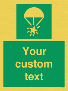 Custom sign safe condition Rocket parachute flare