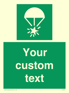Custom sign safe condition Rocket parachute flare