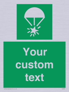 Custom sign safe condition Rocket parachute flare