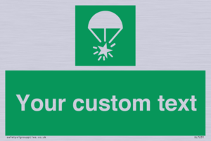 Custom sign safe condition Rocket parachute flare