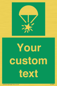 Custom sign safe condition Rocket parachute flare
