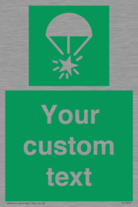 Custom sign safe condition Rocket parachute flare