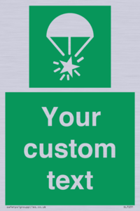 Custom sign safe condition Rocket parachute flare