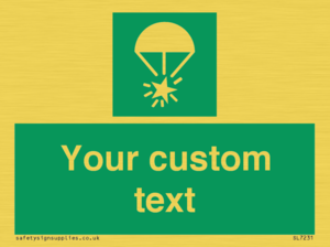 Custom sign safe condition Rocket parachute flare