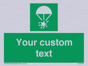 Custom sign safe condition Rocket parachute flare