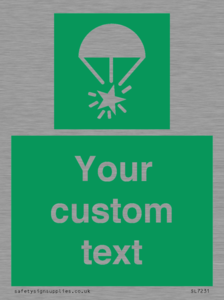 Custom sign safe condition Rocket parachute flare