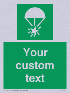 Custom sign safe condition Rocket parachute flare