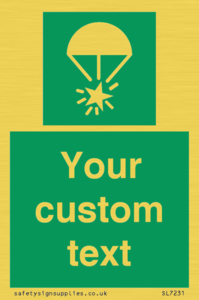 Custom sign safe condition Rocket parachute flare
