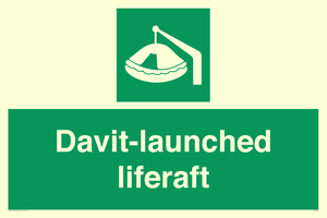 Davit-launched liferaft