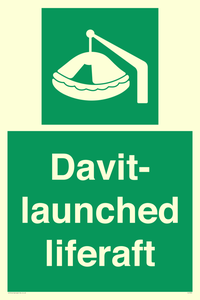 Davit-launched liferaft