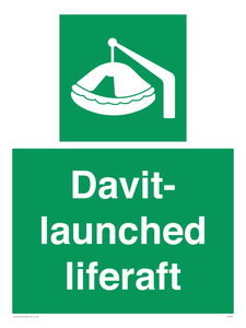 Davit-launched liferaft
