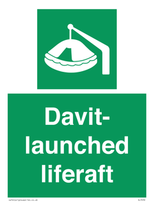 Davit-launched liferaft