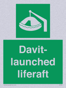 Davit-launched liferaft