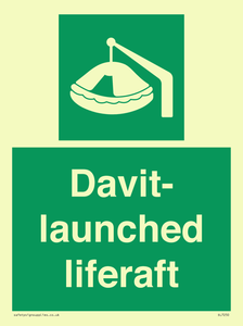 Davit-launched liferaft