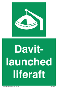 Davit-launched liferaft