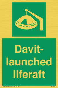 Davit-launched liferaft