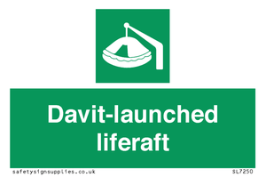 Davit-launched liferaft