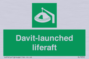 Davit-launched liferaft