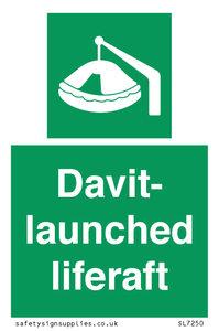 Davit-launched liferaft