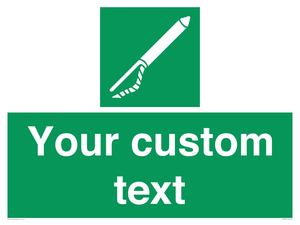 Custom sign safe condition Line throwing appliance