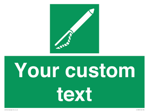 Custom sign safe condition Line throwing appliance